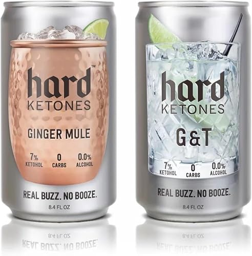 Hard Ketones Paquete de 7% de 24 latas Paquete de 12 G&T y paquete de 12 Ginger Mule