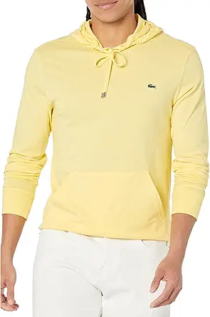 Lacoste Mens Long Sleeve Hooded Jersey Cotton T-Shirt Hoodie
