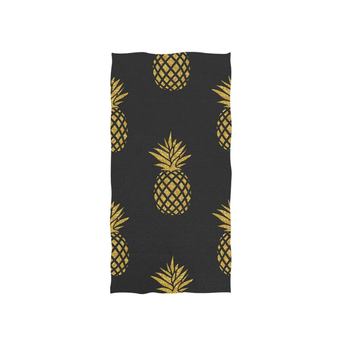 Linomo Girls Gold Hand Towel Pineapple Towel Cotton Face Towel Dish Towel For Kids Boys Adult