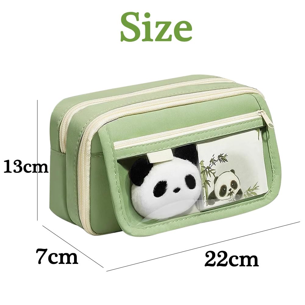 MEZHEN Panda Pencil Case Large Pencil Case Multilayer Pencil Case Set Pencil Case Zip Pencil Case Teenager School Pencil Case Back to School - Image 2