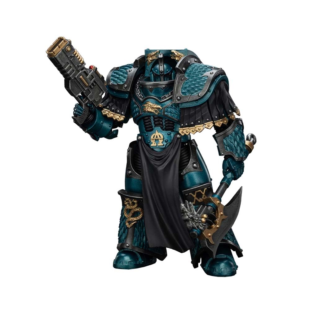 JOYTOY Warhammer 40k Alpha Legion, Alpha Legion Lernaean Terminator with Volkite Charger 1/18 Action Figure, Dedicated To You Who Love Collecting