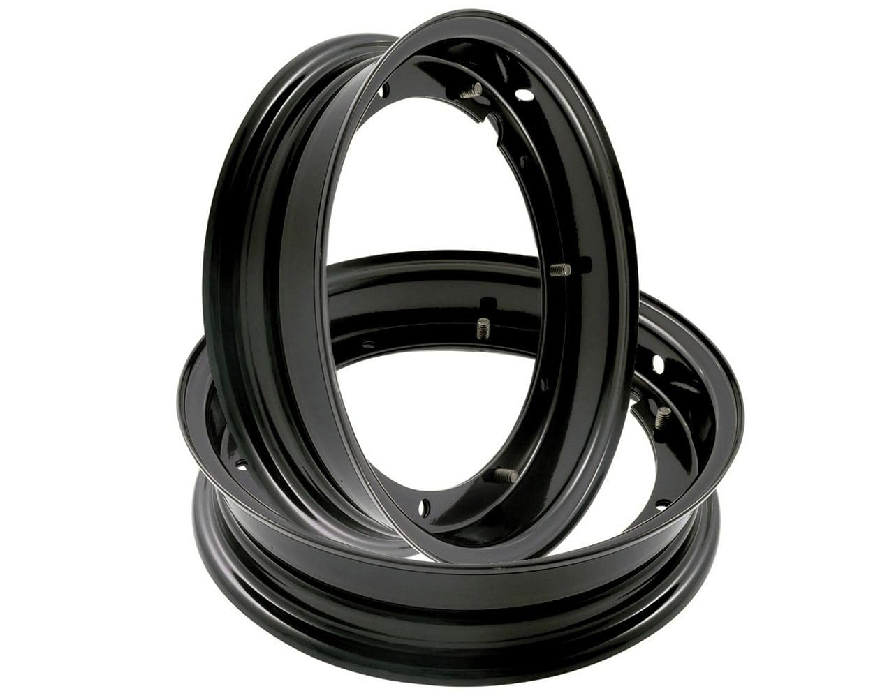 2EXTREME Lot de 2 jantes noires 2.10-10 pour 3.00 u 3.50-10" compatible pour Vespa PK PX ET3 V 50 N