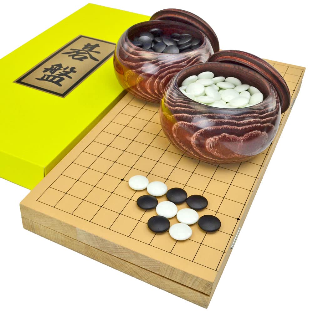 Amazon | 囲碁セット 新桂7号折碁盤セット 木製の栗碁笥特大に打ち味