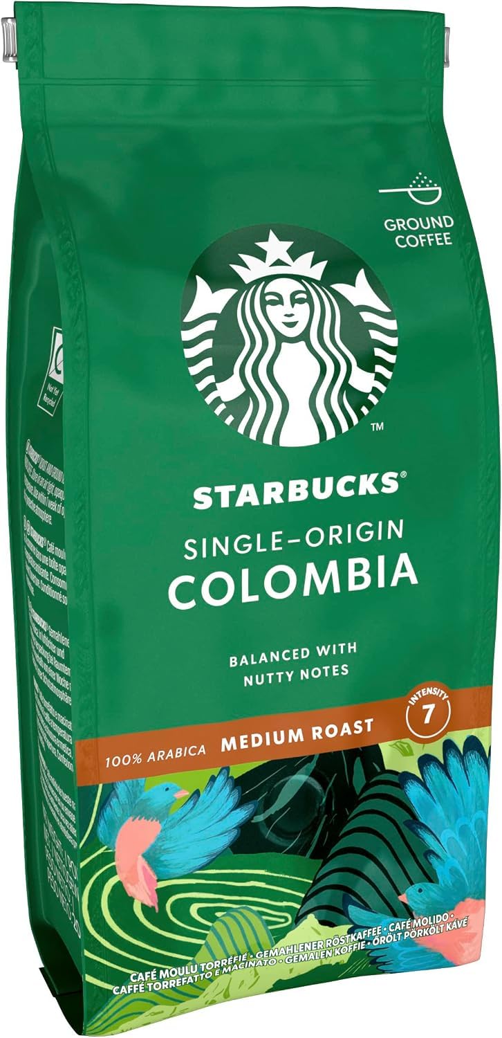 STARBUCKS Single-Origin Colombia Café Molido De Tostado Medio, 200g x 1