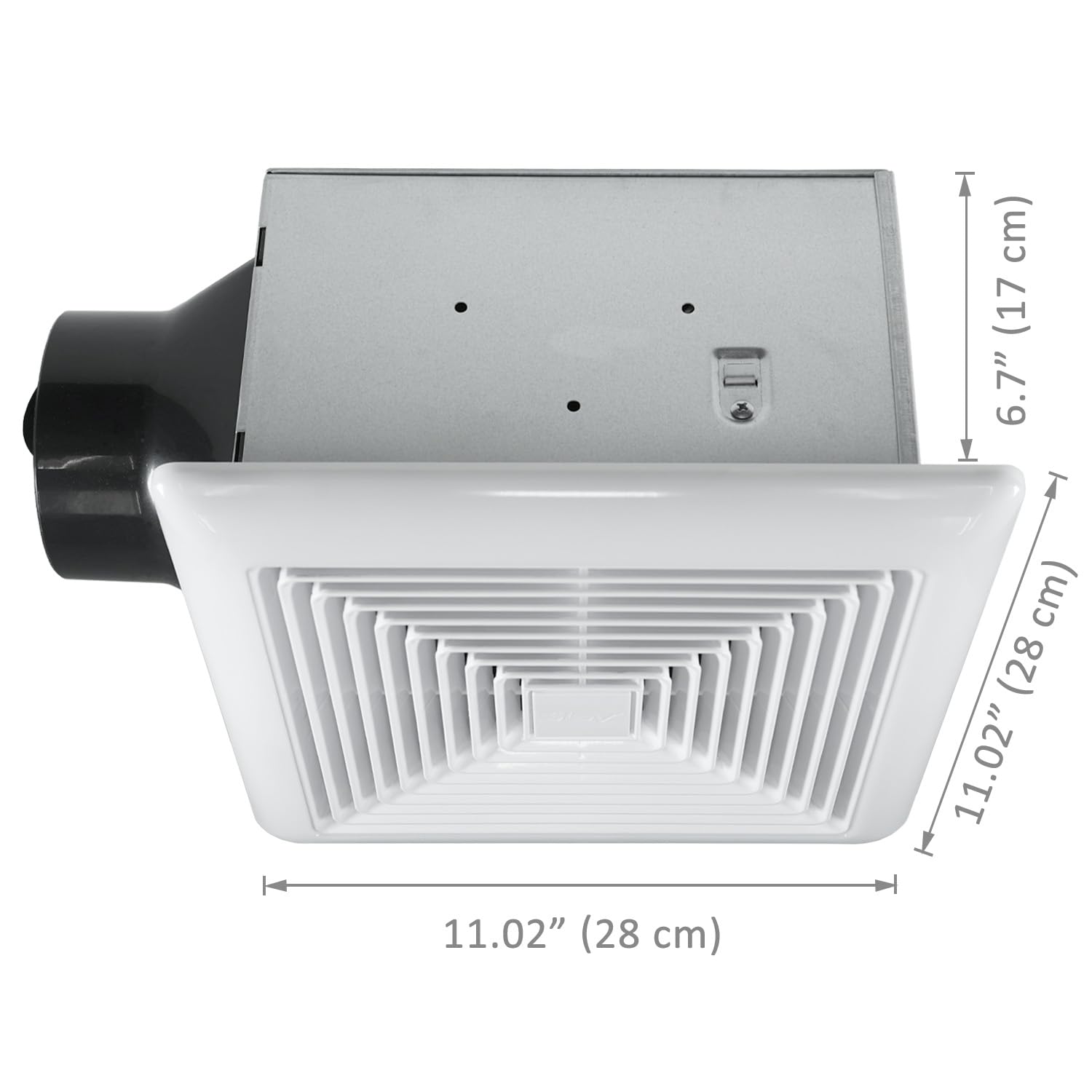 BV LED Bathroom Exhaust Fan With Light 90CFM - 0.8 Sones, Ultra