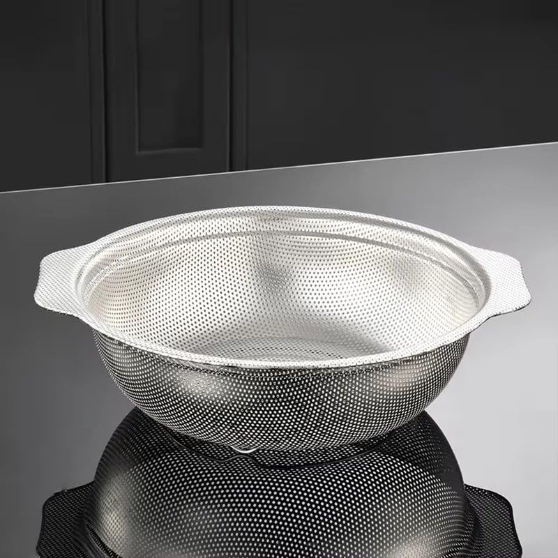 Image of Durable Kitchen Stainless Steel Rust Proof Rice Bowl with Easy Grip Handle for Curry Soup Snacks Serving Use