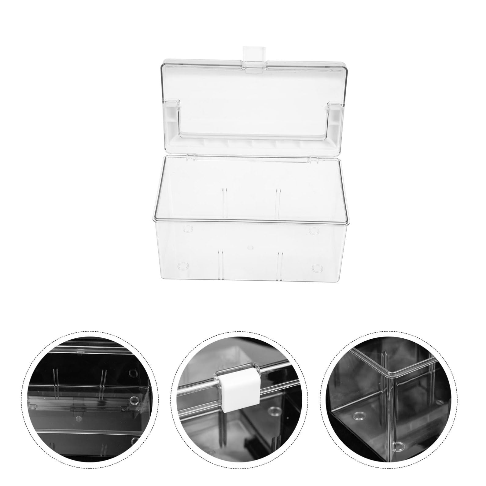 Scatola Porta Medicinali Trasparente Con Maniglia Organizer Portatile Per Pronto Soccorso Per Casa Ufficio e Viaggi Design Leggero e Spazioso