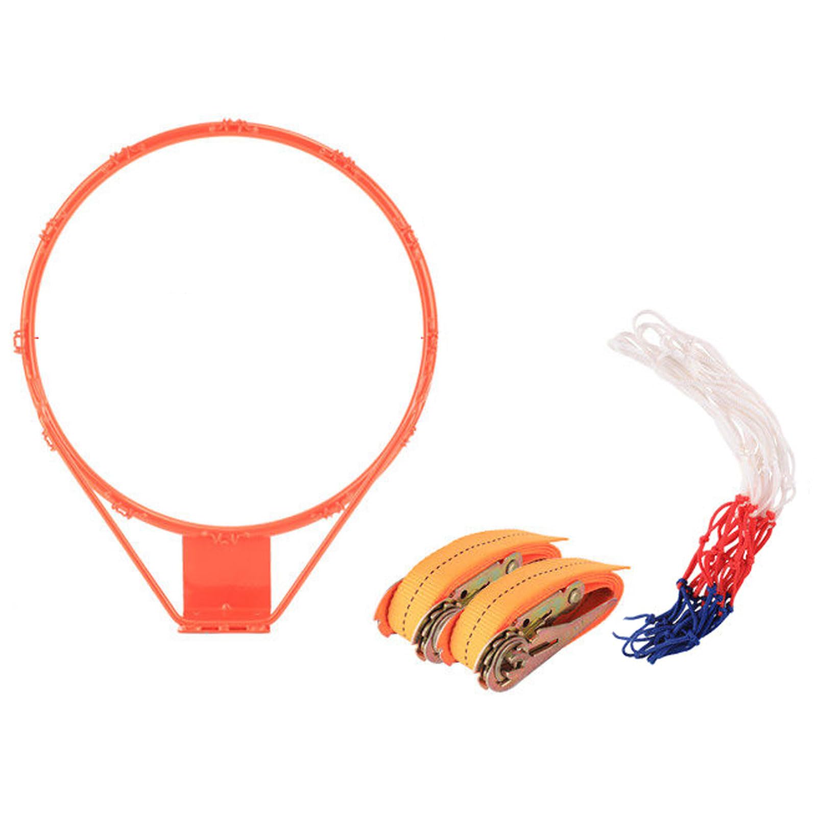 Chaoyilian Basketball Hoop Outdoor,Metal Rim Hanging Basket Basket-Ball Wall Rim,Sturdy Reinforced Basketball Hoop,With Wall Mounting Accessories,For School,External Wall,Sports Training