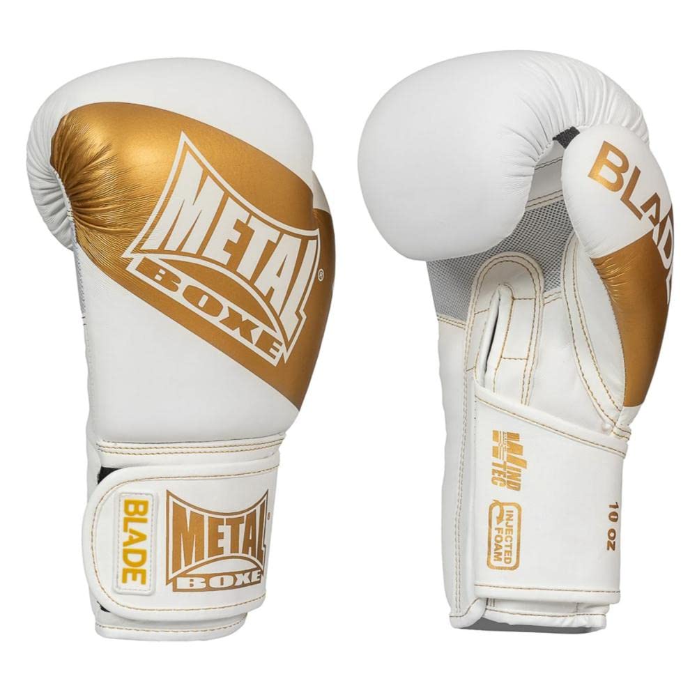 METAL BOXE Gants d'entrainement Blade Blanc/Or 8 Oz