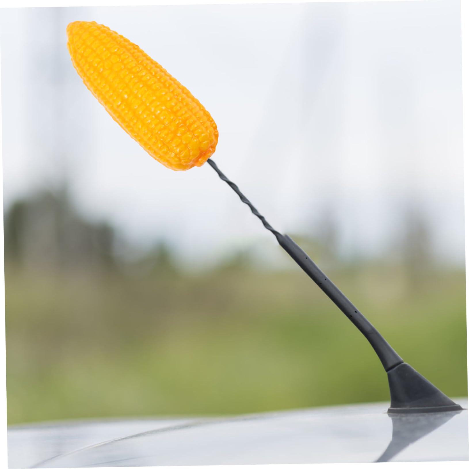 SOESFOUFU Cute Cartoon Car Antenna Decoration Topper Exterior Ornament for Vehicles Easy Installation Unique Style Enhancer for Cars and Trucks Fun Corn Design
