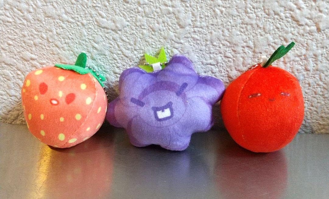 Amazon.co.jp: スイカゲーム ぬいぐるみ ぶどう&イチゴ&さくらんぼ