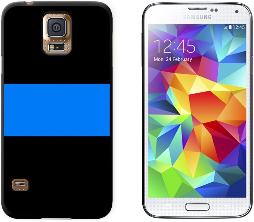 Thin Blue Line Police - Snap On Hard Protective Case for Samsung Galaxy S5 - Black