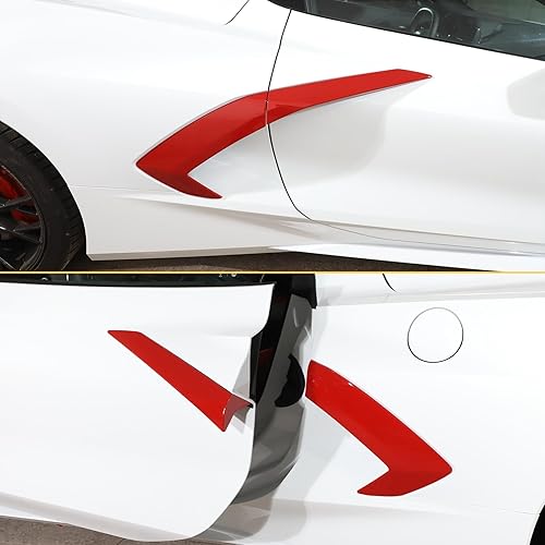 Miniatura 7 de CHEAYAR Cubierta de salida de aire lateral de la carrocería exterior compatible con Chevrolet Corvette C8 2020-2023, accesorios de ventilación de la