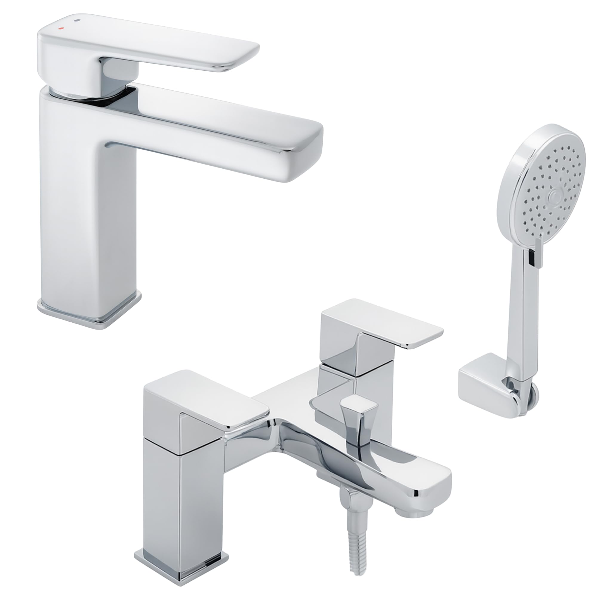 Mitigeur de lavabo et baignoire Loch en laiton chromé à levier unique pour salle de bain