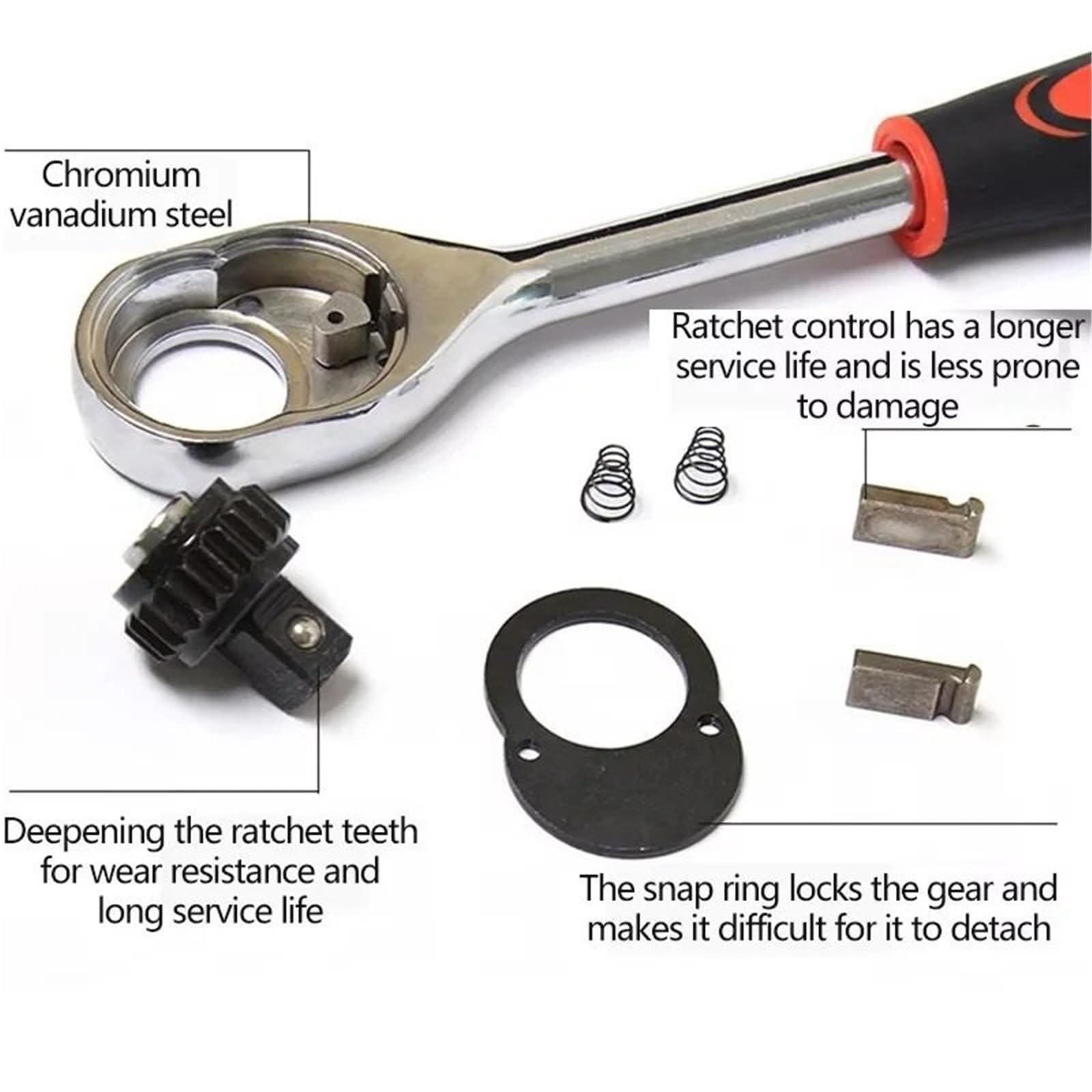 gereedschap voor demontage Zestaw 12 narzędzi samochodowych nasadowych, klucz grzechotkowy 1/4" z grzechotką, narzędzia konserwacyjne, sześciokątne set Auto Demontage Gereedschap(1-2inch 12pc set)