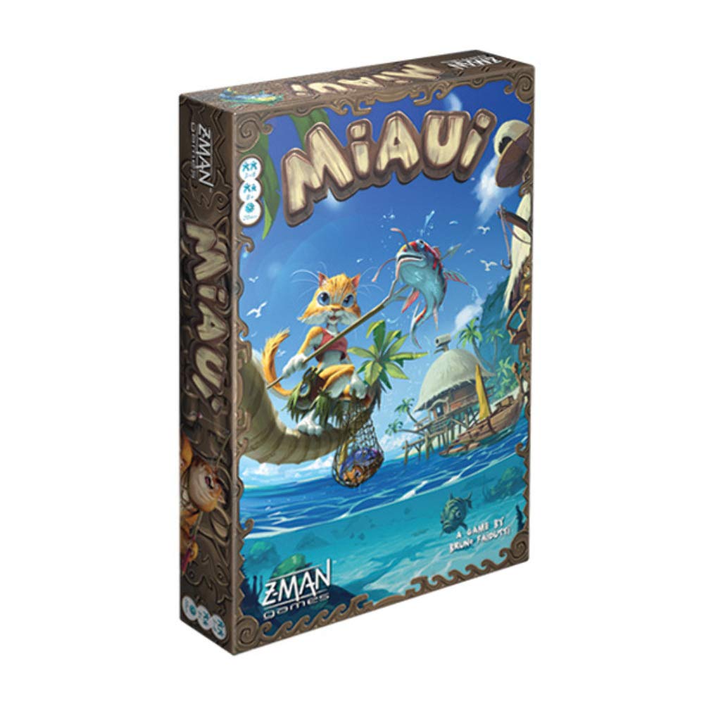 Miaui Board Game - The Strategic Card Diving Game for Families Featuring Cute Cat Illustrations, Fun Game for Kids & Adults, Ages 8+, 3-6 Players, 20 Minute Playtime, Made by Z-Man Games