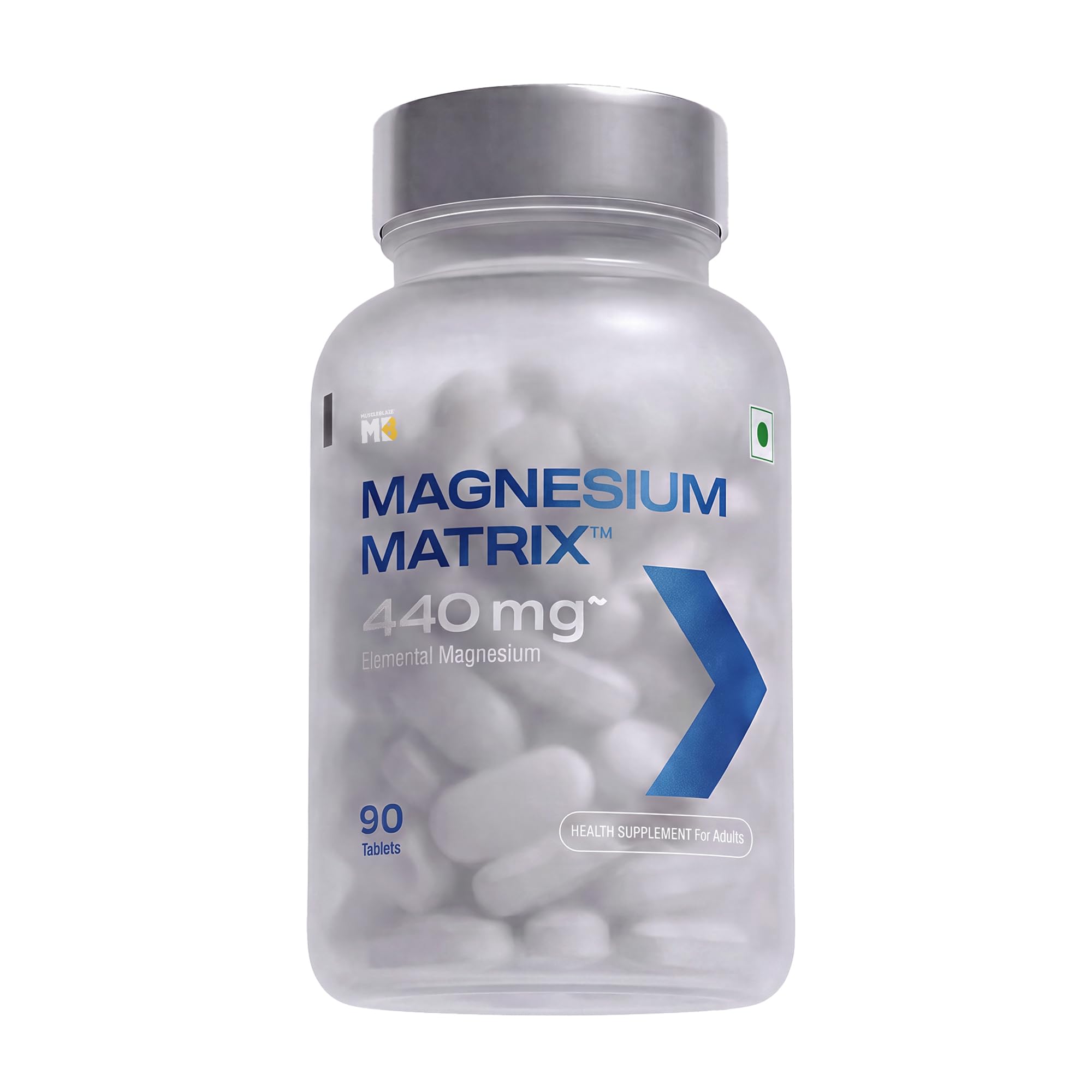 MuscleBlaze Magnesium Glycinate 2000mg (440mg Elemental Magnesium) | For Men and Women | 120 Tablets-image-24