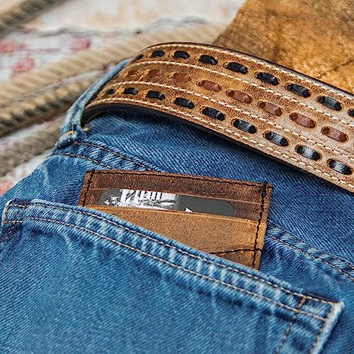 HOOEY Leather Men's Money Clip (Hawk - Brown/Sunset Serape)3