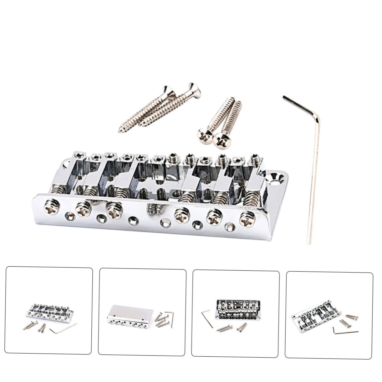 ifundom 3sets Ponte Per Chitarra Elettrica Corde Sella Accessorio Cromato Per Strumenti Musicali Migliora Suono e La Giocabilità