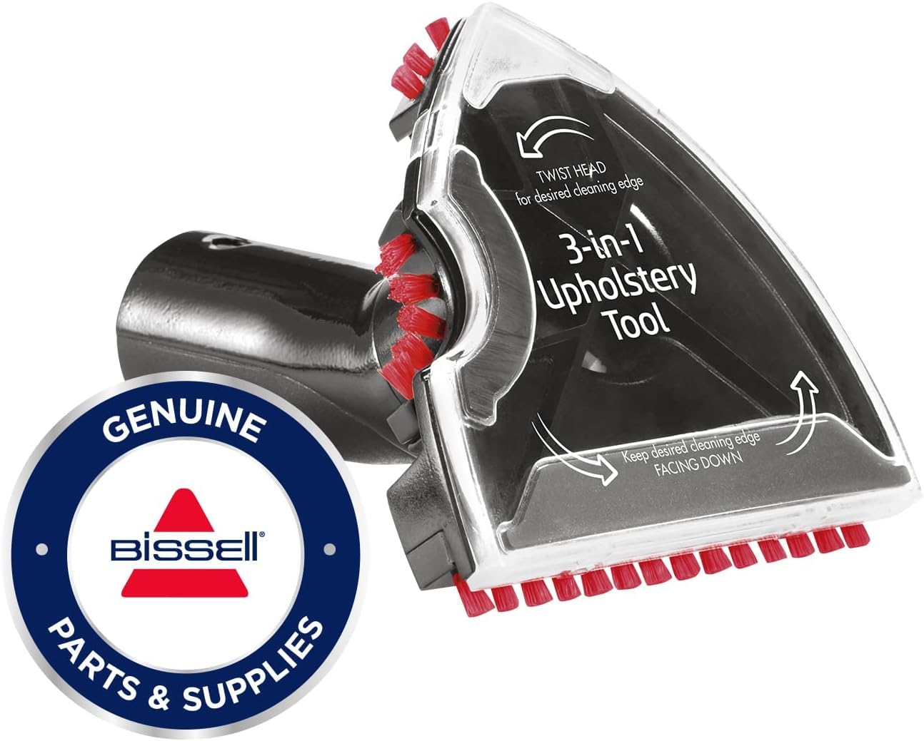 BISSELL SpotClean ProHeat Nettoyeur des Taches portatif, 2.5 litres, Titane et Rouge + 2369 Outil 3-en-1 Escalier et Tissus d'Ameublement