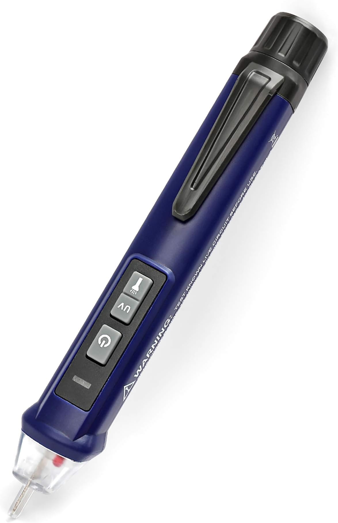 WORKPRO Non Contact Voltage Detector, 12-1000V AC Voltage Tester, Live Wire Detector Tester, High Sensitivity Circuit Tester Pen with LED UV Flashlight, Sound and Alarm Mode, Pocket Clip
