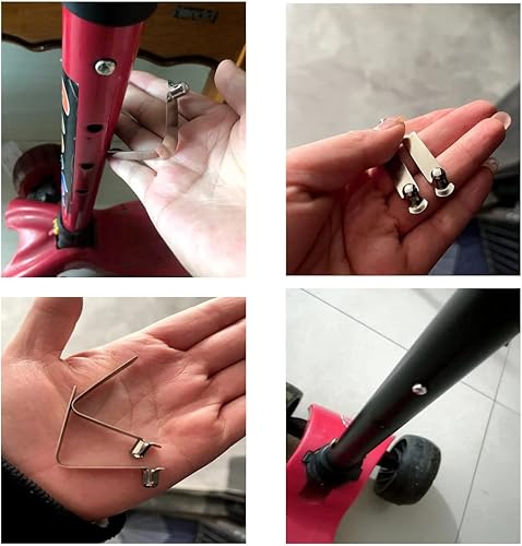 Miniatura 5 de Paquete de 10 clips de resorte de remo para kayak, longitud de repuesto, botón ajustable, pasador de bloqueo a presión para paletas de SUP, poste