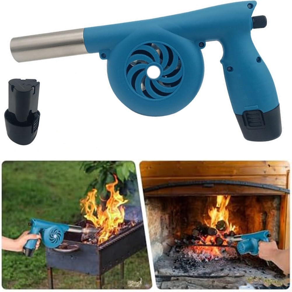 Soffiatore elettrico per esterni, per barbecue, design ergonomico e portatile per una facile manipolazione