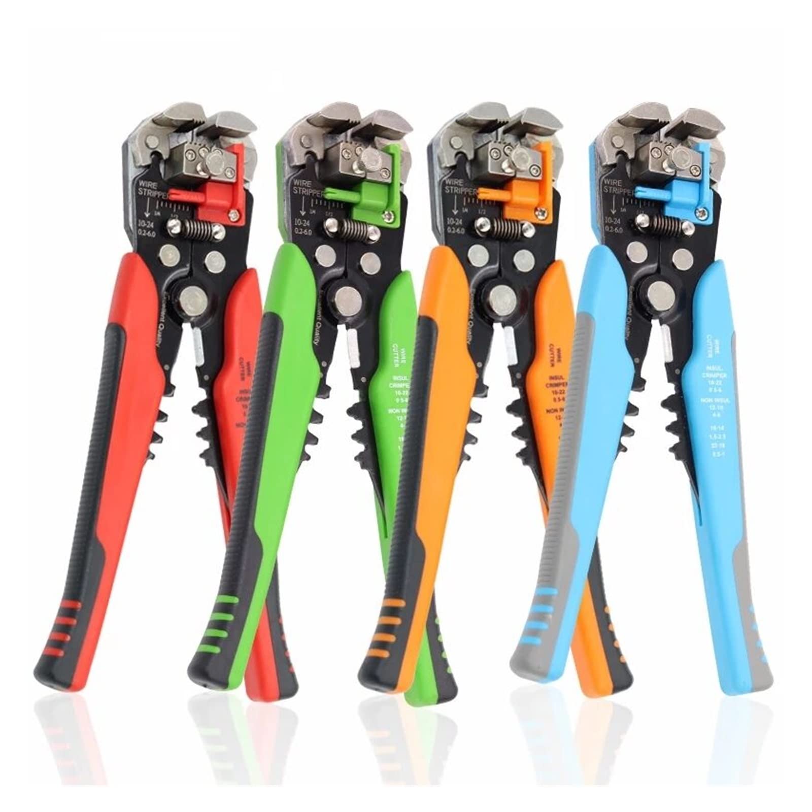 Crimper Cable Cutter automatyczny ściągacz izolacji wielofunkcyjne narzędzia do ściągania izolacji szczypce do zaciskania Terminal 0.2-6.0mm2 narzędzie perfection (Color : Blue)