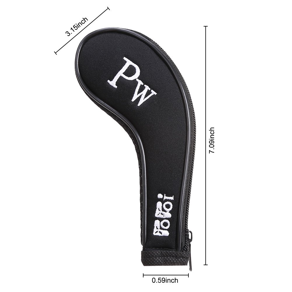 10L0L Golf Club Head Covers, Neoprene Zippered Golf Club Head Iron