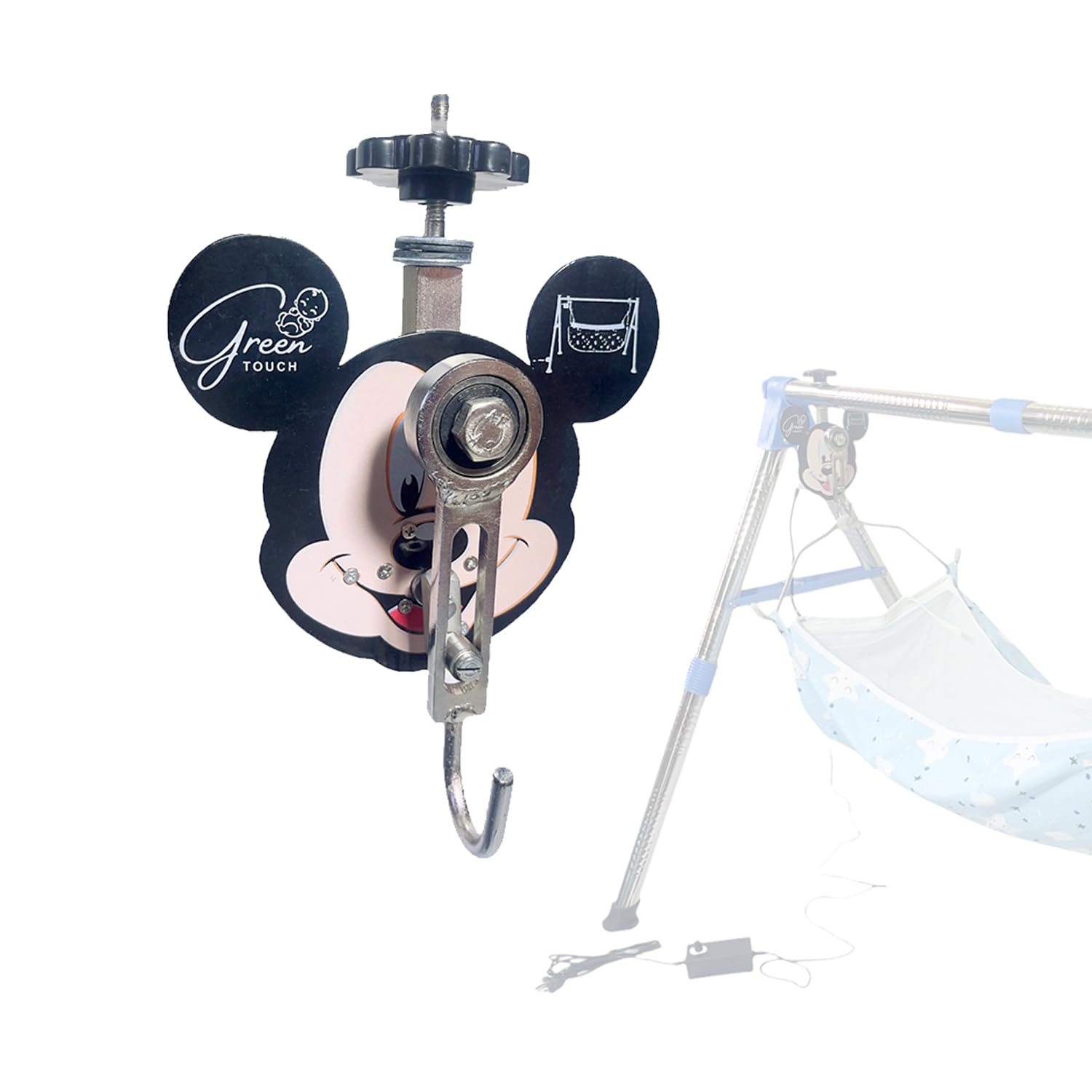 A to Z Hub Automation Kit (Craadle Not Included) Automatic Cradle/ghodiyu Swing Motor W/Adjustable Speed | Automatic Cradle/Jhula Kit for Baby 0-3 Years | 20Kg Capacity,-image-2