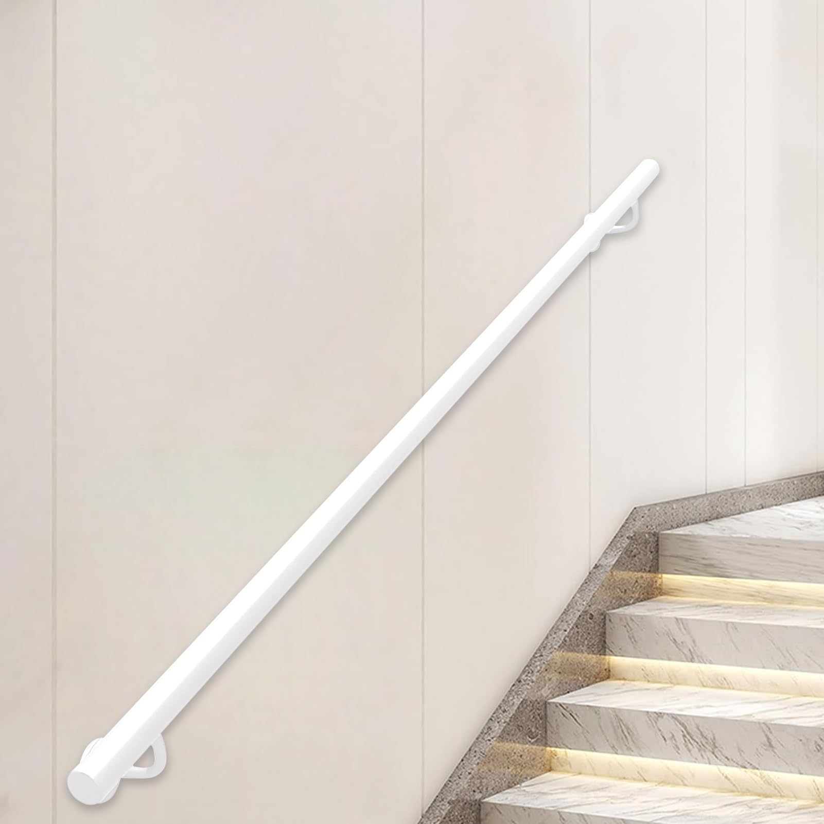 Rampe d'escalier en fer galvanisé antidérapante pour un appui sécurisé