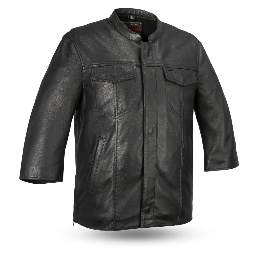 First Mfg Co - Mesa - Men's Motorcycle Shirt - Leather - Black - Small