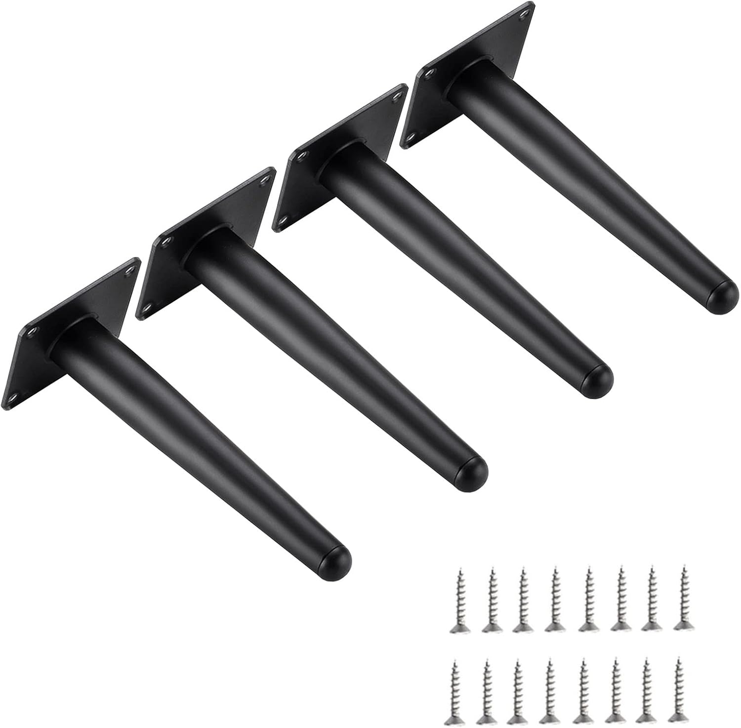 4 Pieces Heavy Duty Furniture Support Legs, Black Cone