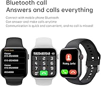 Vista 2 de Reloj inteligente para hombres y mujeres, compatible con teléfonos Android, reloj inteligente Bluetooth de 2.09 pulgadas con pantalla táctil