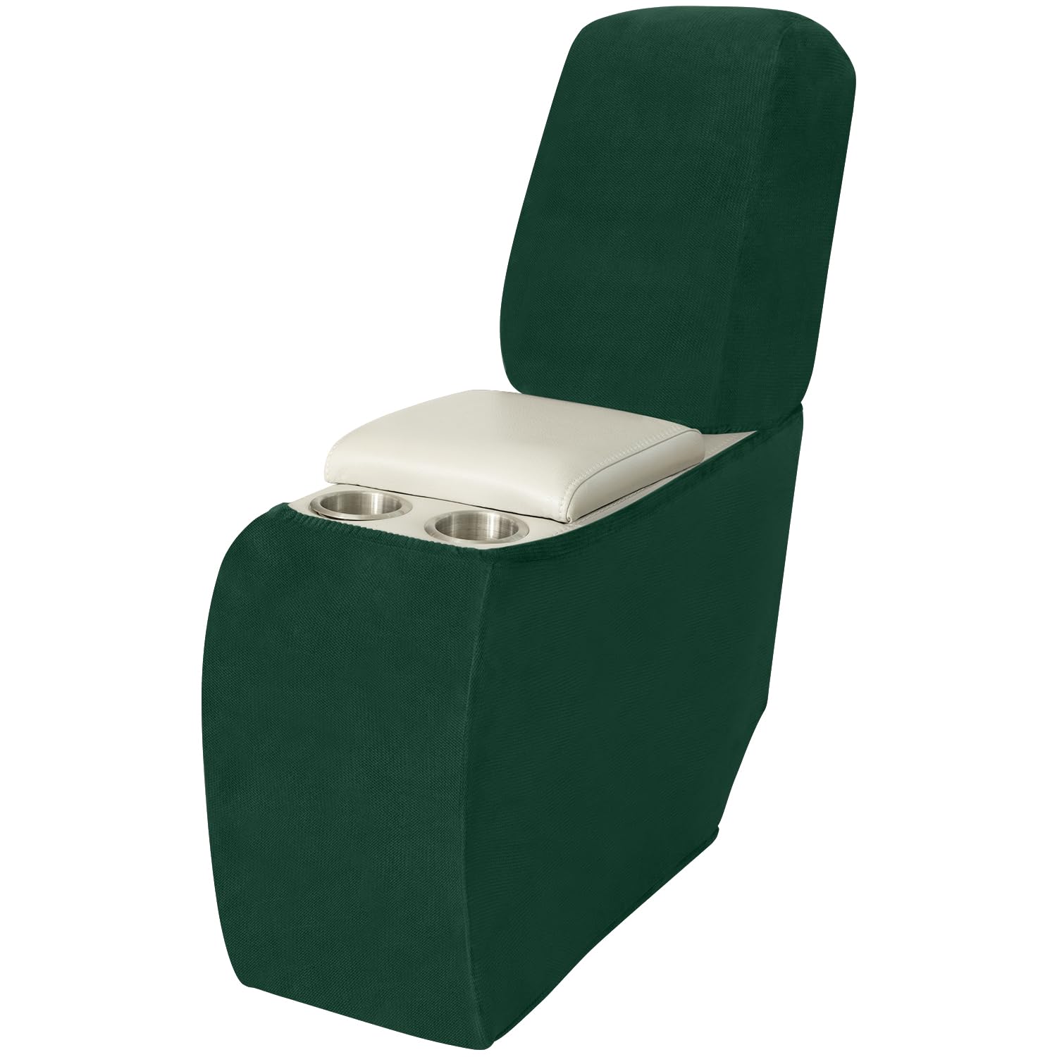 Arfntevss Sectional Recliner Couch Covers Velvet Corner Sectional Sofa Cover for Reclining Couch Stretch L Shape Recliner Slipcover Washable Middle Console Protector (1 Console Cover, Dark Green)
