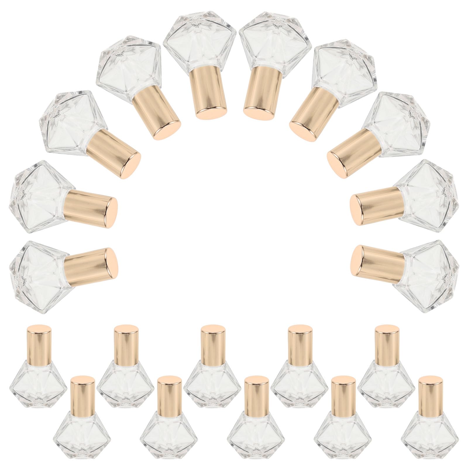 Flacon Roll-on pour Huiles Essentielles en Verre Transparent Premium de 8ml avec Bille Acier