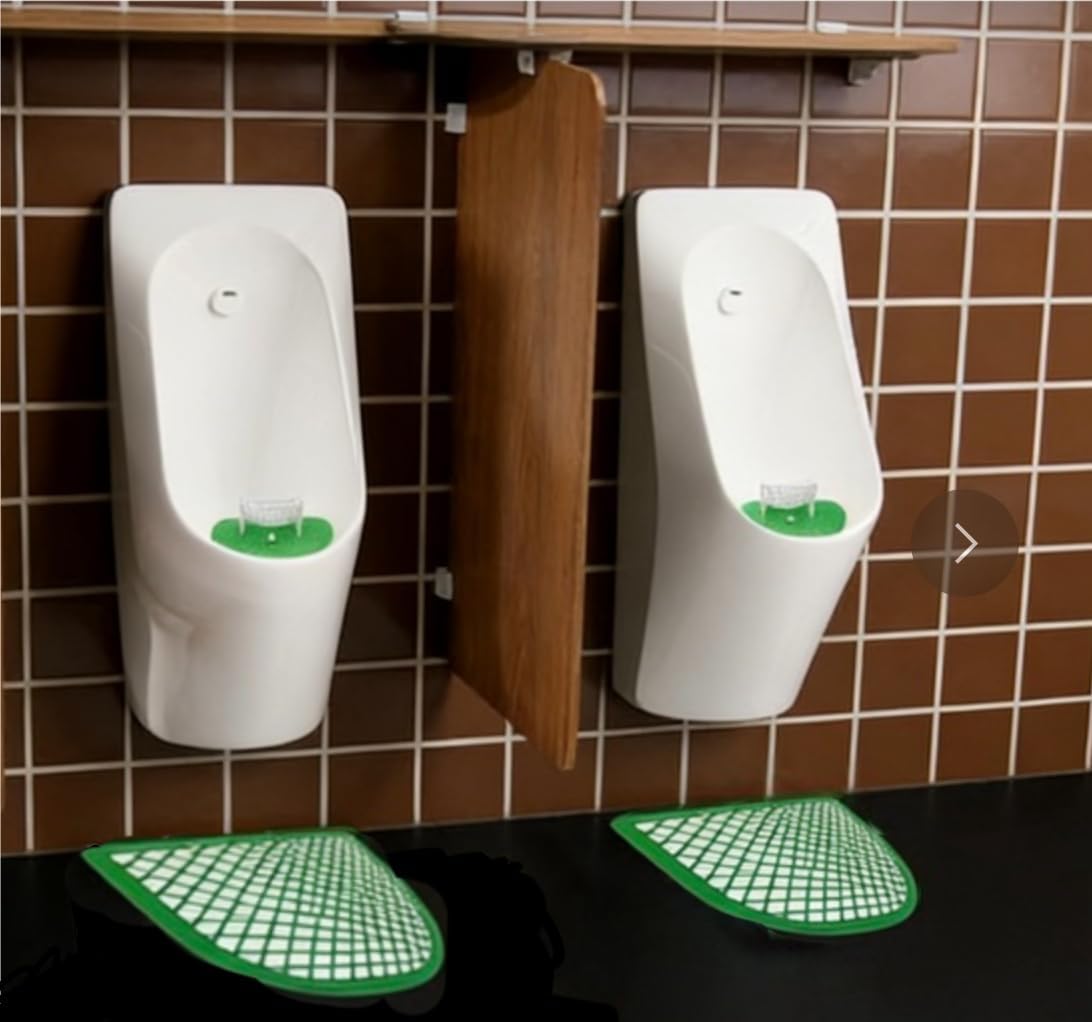 Urinal Mats (6,12,24 Pack) - Bathroom Urinal Mat for Floor - Green Commercial Splash Mats for Men's Restroom (12)