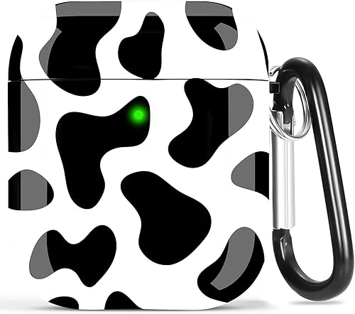 Miniatura 8 de Funda protectora para Airpods de 2 generación de 2 generación con llavero (vaca negra)