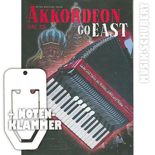 Accordéon Go East (+ CD) avec Note Pince – Plus de 30 chansons et danses de l'Europe Orientale facile à moyen ARRANGIERT pratique (livre de poche) de billets de Peter Michael Haas (/sheetm usic)