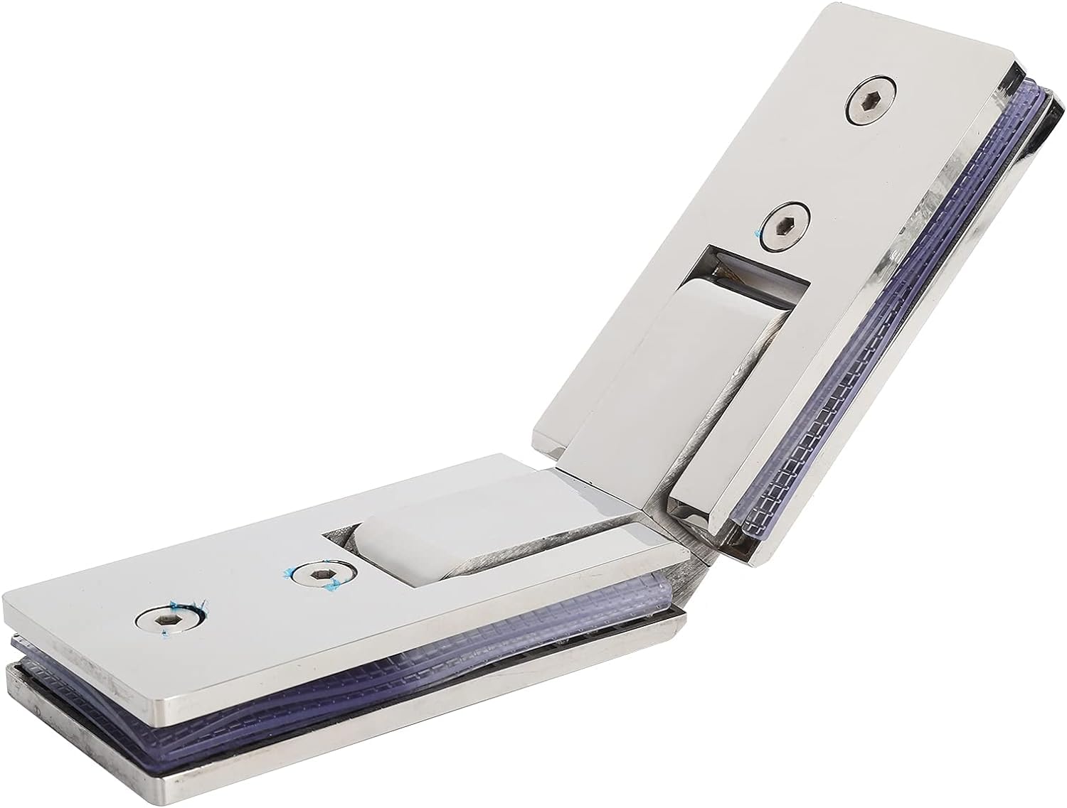 Vrfvsdasaas One Color Glass Door Hinge, Glass Shower Door Clip, Scratched-Proof Heavy Duty 135 Degree Room Hinges Firm Installation