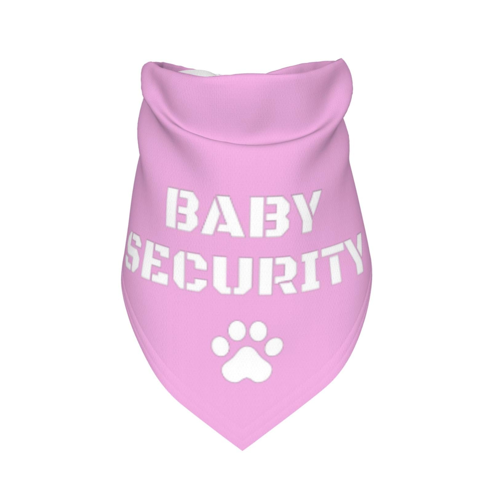 Baby Security in Training, anuncio de embarazo, bandana de revelación de género para perro, bufanda, accesorios de decoración, regalo para fiesta de amantes de los perros (rosa)