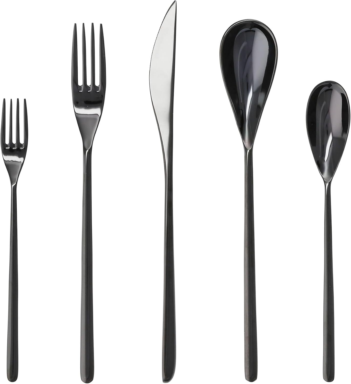 Fortessa Dragonfly 18/10 Stainless Steel, 20 Piece Flatware Set (Service for 4), Brushed Gold