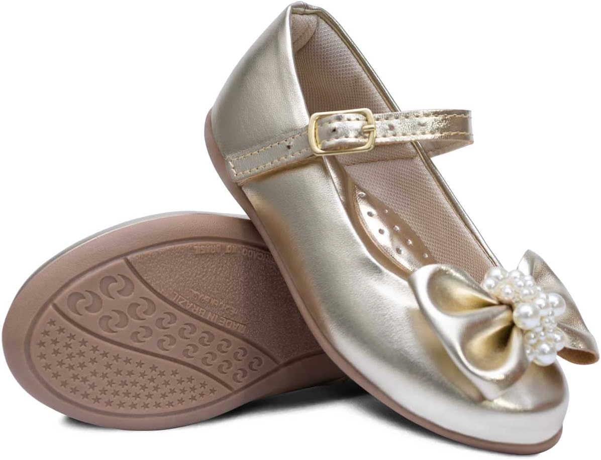 Sapatilha Popidi Infantil Menina Laço Perola 02.25