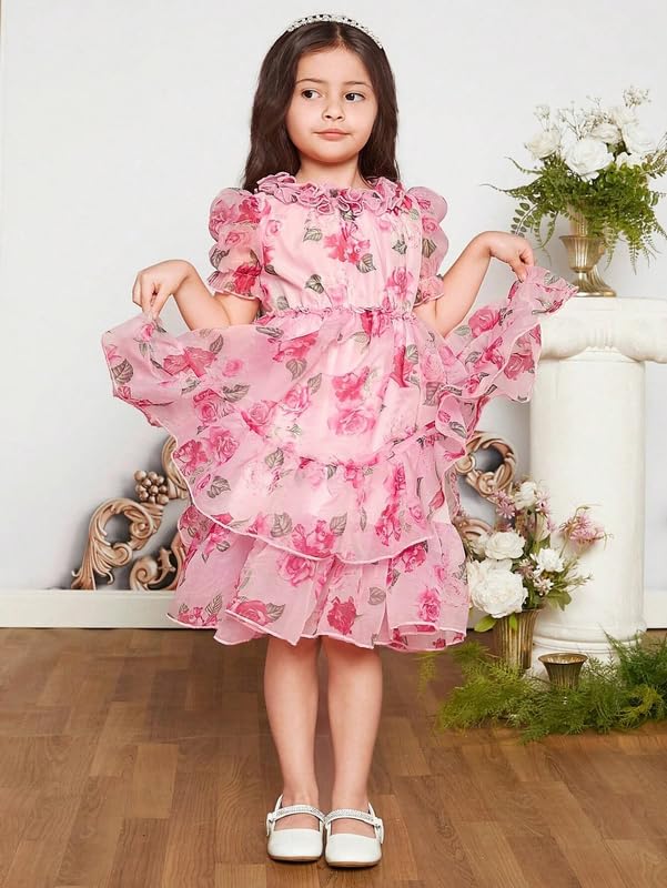 Image of Niren Enterprise Multipatteren Baby Girl's Knee Length Frocks with Digital Prints