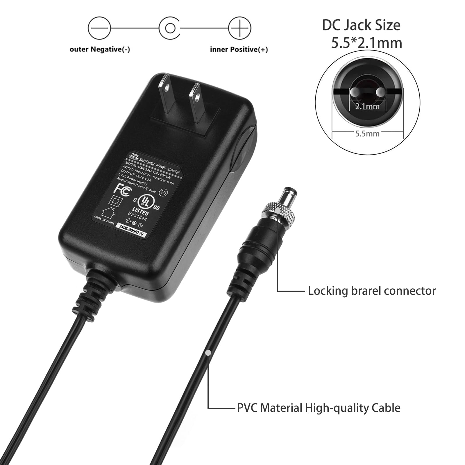 Ac Adapter Power Supply Gme24g 120200fur 12v 2a For 