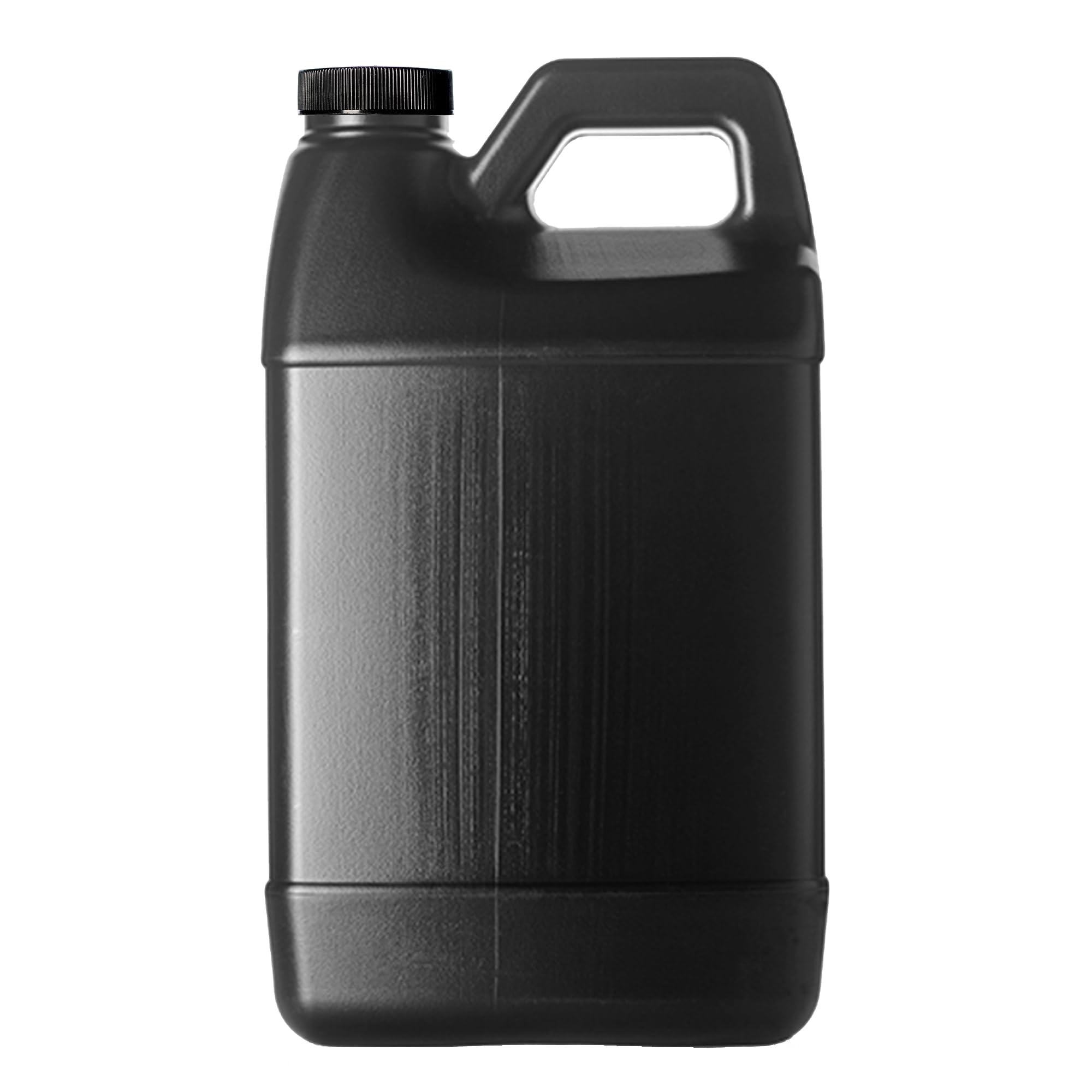 Black 1 Gallon Empty Plastic (HDPE) F-Style Jug | 38/400 Neck with Ribbed Cap (128oz)