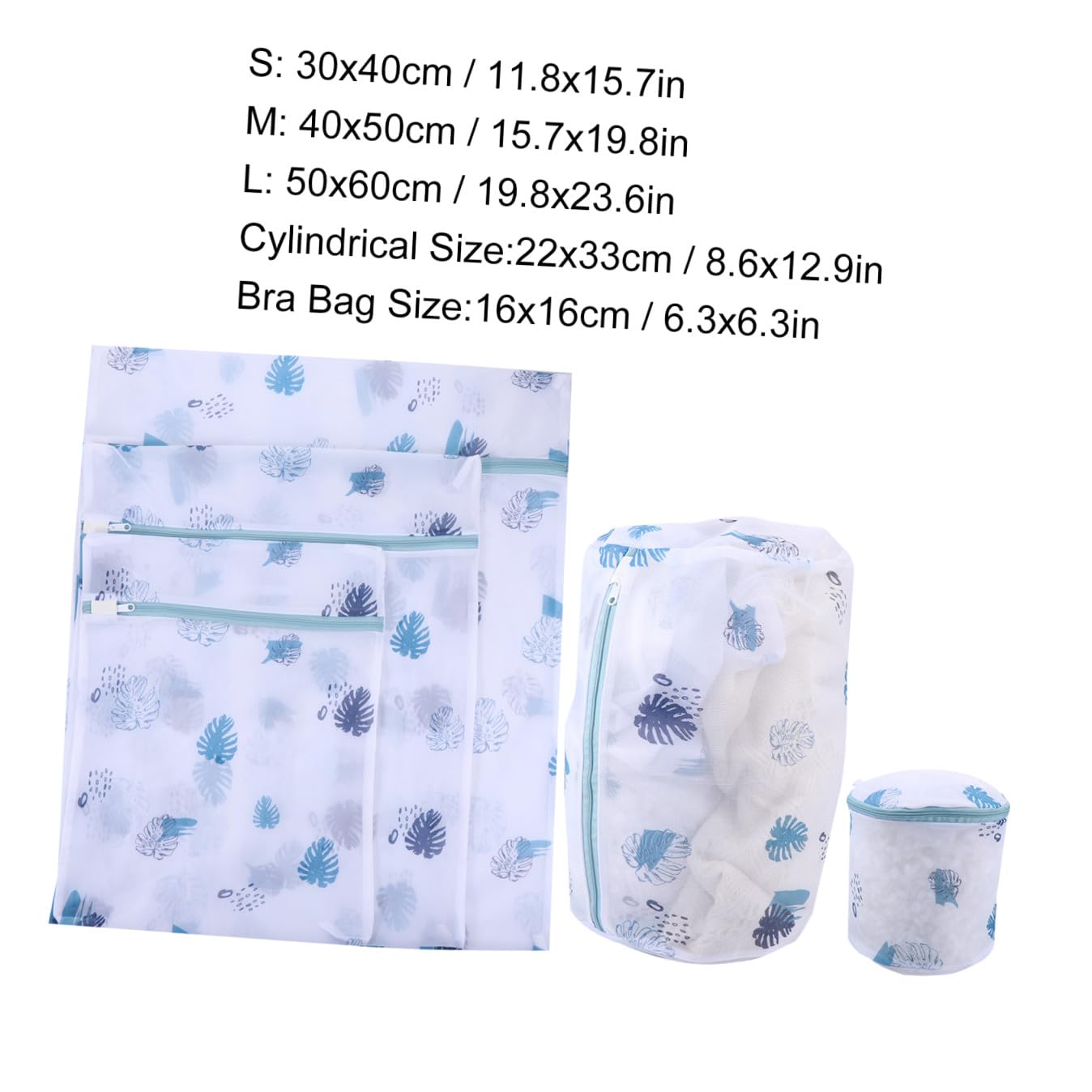 Mobestech 2 Sets Hochleistungs-wäschesack Bh-tasche Für Waschmaschine Netz-bh-taschen Für Waschmaschine Wäschekorb Reißverschluss Waschbeutel 5 Stück X 2