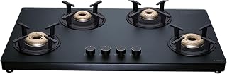 Elica 4 Burner Auto Ignition Gas Stove | MATT TKN 904 CT VETRO 2J AI BK