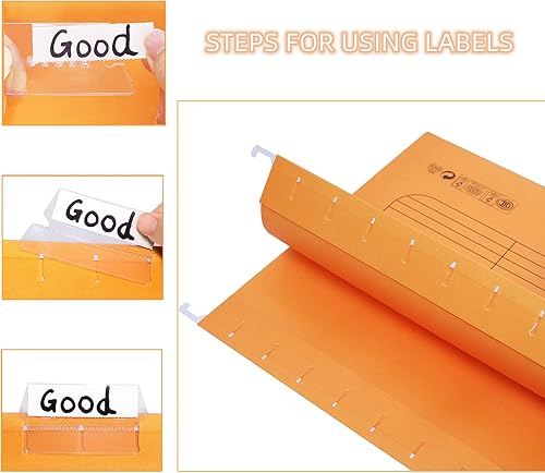 Miniatura 5 de Carpeta colgante para archivos, soporte para archivos de suspensión A4, carpeta colgante, archivador de suspensión con pestaña y etiqueta para