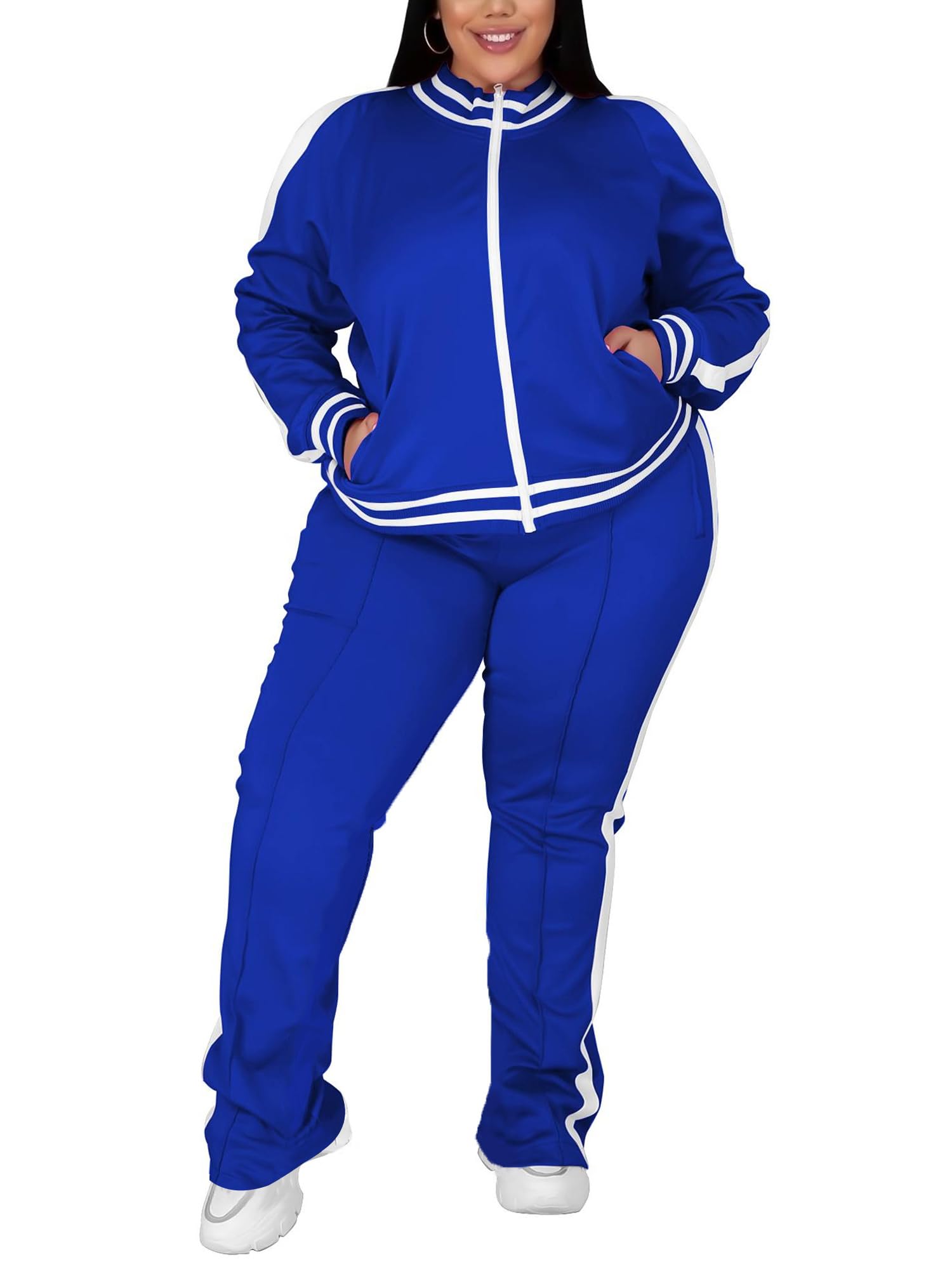 UOUA Plus Size Jogging Suit